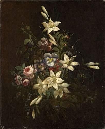 null Simon SAINT-JEAN (1808-1860)
Bouquet de fleurs.
Huile sur toile.
Signée en bas...