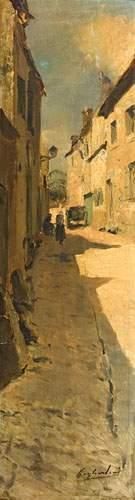 null Julien Gustave GAGLIARDINI (1846-1927).
Ruelle en Provence.
Huile sur toile.
Signée...