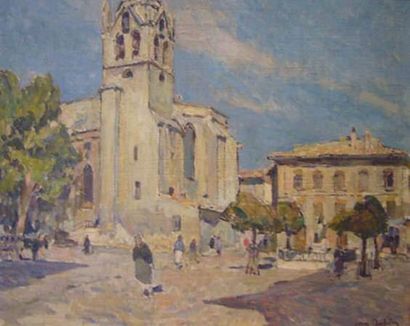 null Jean AUBERY (1880).
Village en Provence.
Huile sur toile.
Signée en bas à droite.
38...