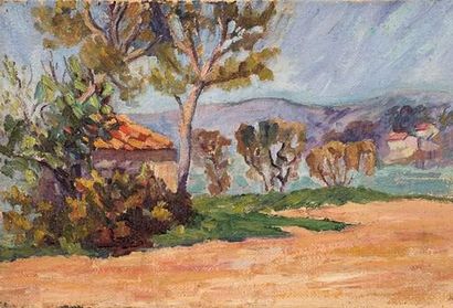 null Marcel ARNAUD (1877-1956).
Paysage à la bastide.
Huile sur toile.
30 x 45 c...