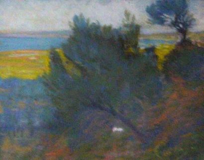 null Louis FORTUNEY (1878 -1950).
Paysage méditerranéen.
Pastel
Signé en bas à droite.
19...