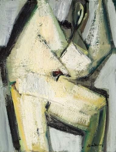 null Joseph STAMBOULIAN (1937).
Composition.
Huile sur panneau.
Signée en bas à droite.
65...