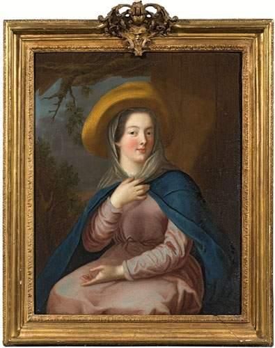 null Ecole française du XVIIIe siècle
Entourage de Marianne LOIR.
Portrait de femme...