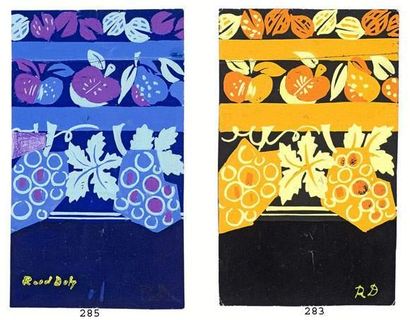 Raoul DUFY (1977-1953).
Etude de motifs pour...