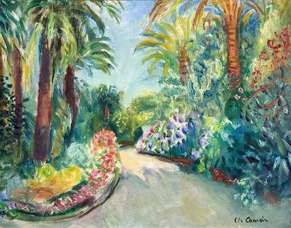 Charles CAMOIN (1879-1965).
Jardin à St Tropez.
Huile...