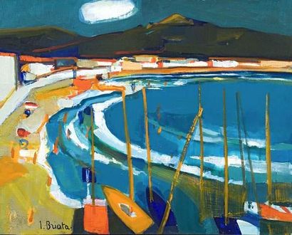 Georges BRIATA (1933).
Les Lecques, la plage,...