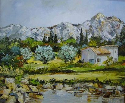 null Gérard DEYMONAZ.
Les Alpilles.
Huile sur toile.
Signée en bas à droite.
46 x...