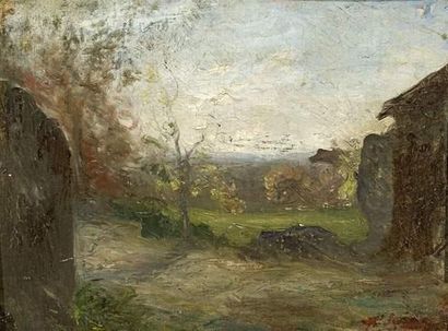 Auguste RAVIER (1814-1895).
Paysage.
Huile...