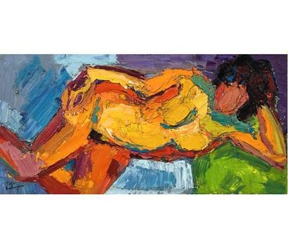 null Pierre AMBROGIANI (1907-1985)
Jeune femme nue.
Huile sur toile signée en bas...