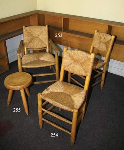 CHARLOTTE PERRIAND (1903-1999)
Paire de chaises...