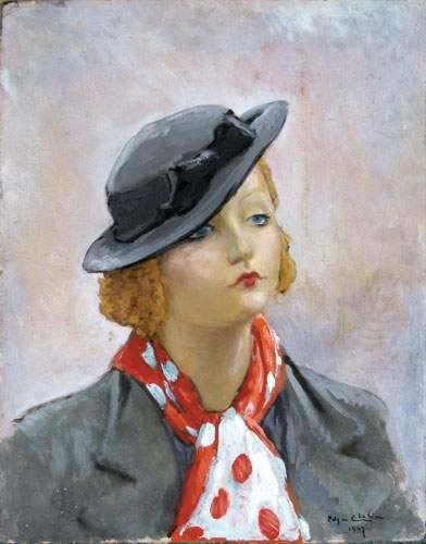 null CHAHINE Edgar (1874-1947)
" Elégante au chapeau "
Tempera, gouache et pastel...