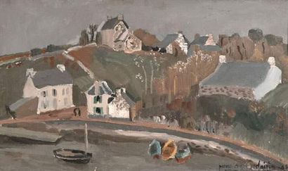 null CLAIRIN, Pierre Eugène (1897-1980
" Le port de Pont Aven "
Huile sur toile signée...