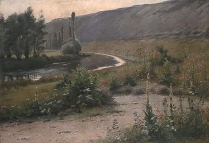 null RENAUDIN, Alfred (1866 - 1944)
" Paysage "
Huile sur toile signée en bas à droite
81...