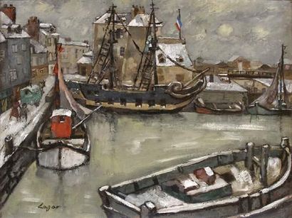 null LAGAR, Celso (1891-1966)
" La lieutenance et le vieux bassin à Honfleur "
Huile...