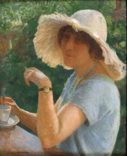 null WEISMANN, Jacques (1878-?)
" Jeune fille dans un jardin "
Huile sur toile, signée...