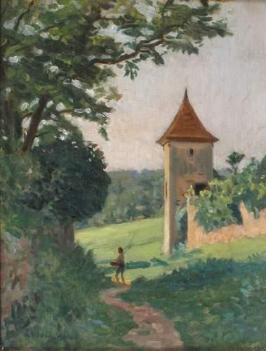 null WEISMANN, Jacques (1878-?)
" Château à Saint Benoît de Sault, Indre "
Huile...