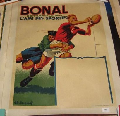 null BONAL, Illustration de Ch. LEMMEL. "Gentiane-quina l'ami des sportifs."
Affiche...