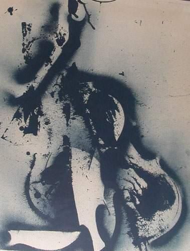 null Arman (1928-2005) Colère de violons bleus (Hommage à Ivry Gitlis) 1974.
Lithographie...