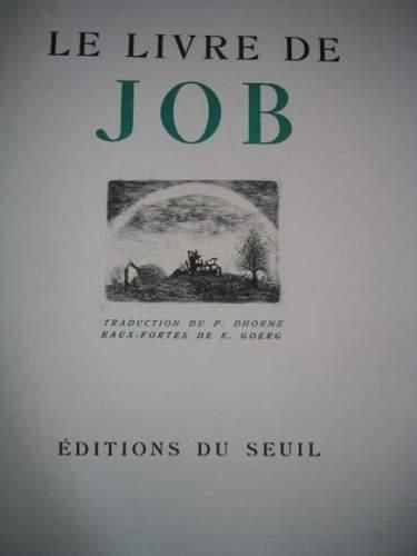 BIBLE - Le livre de Job. Traduction du P....