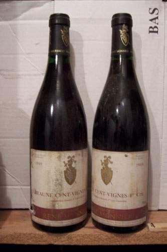2 bouteilles Beaune Cent Vignes R MONIER...