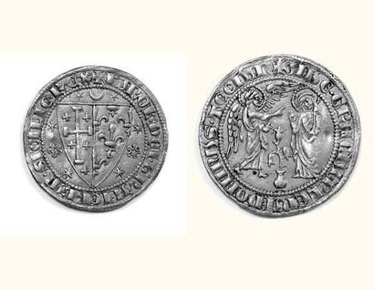 null Provence. CHARLES d'ANJOU (1246-1285). Salut d'or. (Fr. 205). 4,35 g.
Traces...