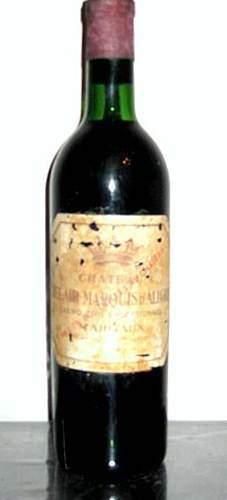 null 1 bouteille BEL AIR Marquis Aligre 1966 étiquette abîmée