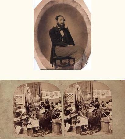 null Portraits, c. 1850
Ensemble de 5 tirages d'époque (2 papiers salés, 2 albumines...