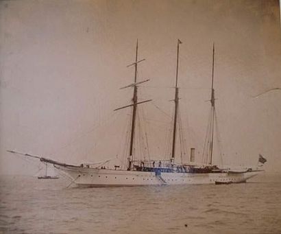null Marine, c. 1900
Voiliers à trois mâts de la flotte impériale d'Angleterre. Tirage...
