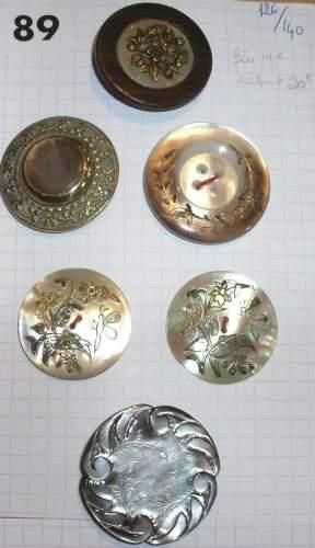 null 6 grands boutons en nacre
(D30 à 36mm) fin XIXème - début XXème