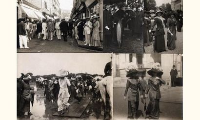 null Mode, 1910-1911
Femmes aux courses (Auteuil, Longchamp) et à la ville (Paris,...