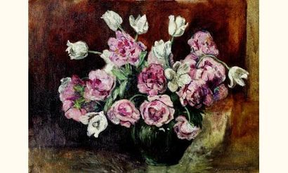 null Emile Othon FRIESZ (1879-1949)
Bouquet de pivoines et tulipes
Huile sur toile,...