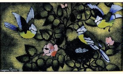 null Georges MANZANA PISSARRO (1871-1961)
Nid d'oiseau dans un rosier
Pochoir or...