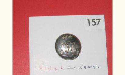 null 1 gros bouton de vénerie équipage du Duc d'Aumale XIXème (choc en bas + attache...