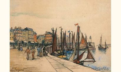 null FRANK WILL (1900-1950).
"Le Tréport"
Aquarelle, signée en bas à droite. 20,5...