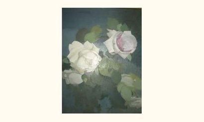 Lucien GUIRAND de SCEVOLA.
Les roses.
Huile...