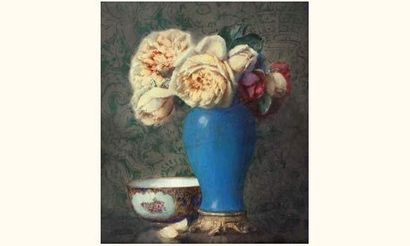 null Isidore ROSENSTOCK (1880-1956) 
« L'opaline bleue »
Aquarelle, signée en bas...