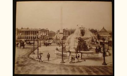 null ALBERT HAUTECOEUR Paris, Place de la Concorde, c. 1890.
Tirage albuminé titré...