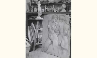  Brassaï (Gyula Halasz dit) (1899-1984) Atelier d'Aristide Maillol, 1936. Tirage...