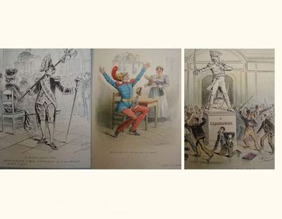 null DRANER (Jules-Renard, dit) (né en 1833) Trois dessins
-"A Cambronne", dessin...