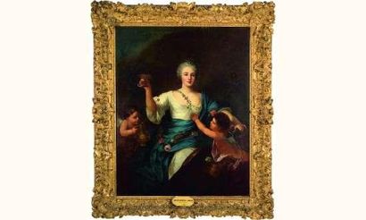 ÉCOLE FRANÇAISE du XVIIIe siècle
Jeune femme...