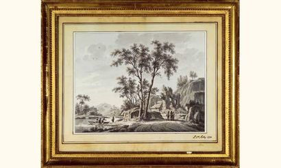 null Le Comte de BELLOY, XVIIIe siècle
Ruines animées dans des paysages fluviaux
Paire...