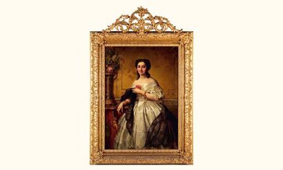 null Adélaïde SALLES-WAGNER (Dresde 1825 - Paris 1890)
Portrait d'une dame de la...