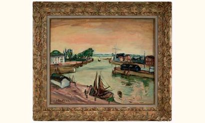 null Emile-Othon FRIESZ (Le Havre 1879-Paris 1949)
Le port de honfleur
Huile sur...