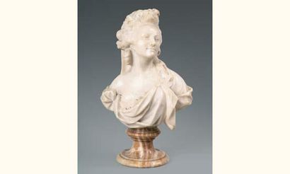 null Gaetano MERCHI (Brescia 1747-Agen 1823)

Buste en marbre blanc d'une jeune femme,...