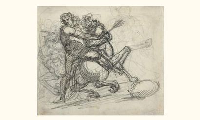 null Théodore GÉRICAULT (1791-1824)
Hercule et les centaures
Crayon noir.
Haut. :...