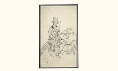 null Attribué à Richard Parkes BONINGTON (1801-1828)
Chasseur assis dans une barque...