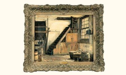 null Jan-David COL
(Anvers 1822-1900)
Intérieur d'un cellier
Huile sur toile.
Haut....