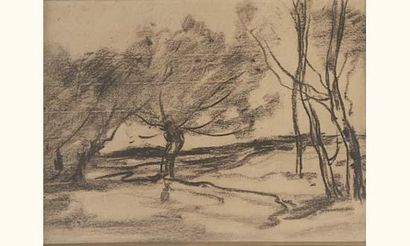 null Camille-Jean-Baptiste COROT (Paris 1796 - Ville d'Avray 1875)
arbres
Fusain...