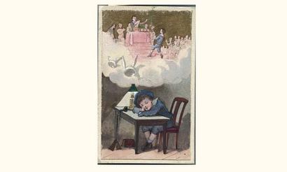 null charmant ensemble de petites gouaches
d'illustrations enfantines, vers 1880
Suite...