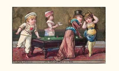 null charmant ensemble de petites gouaches
d'illustrations enfantines, vers 1880
Neuf...